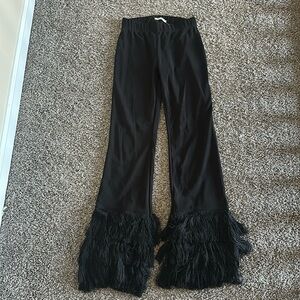Zara Black Fringe Pants